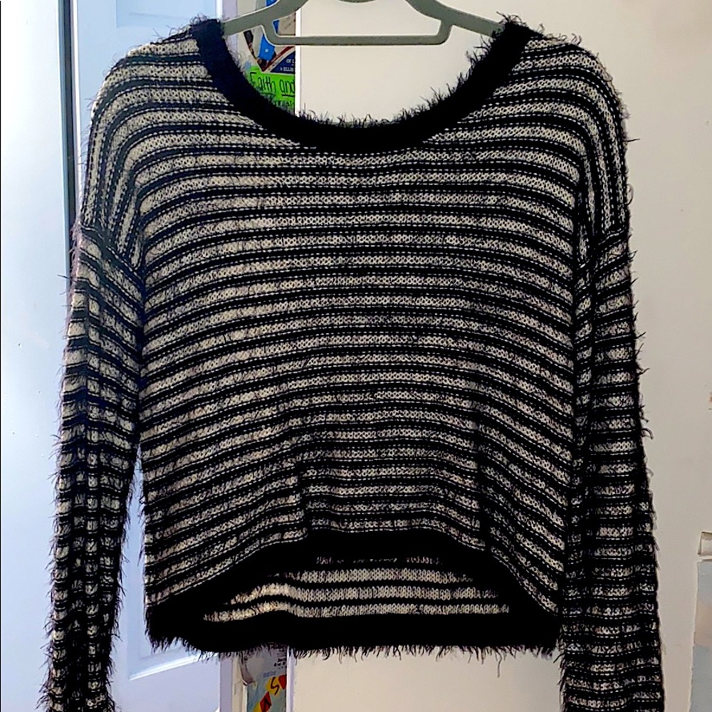 Billabong Black and White Fuzzy Sweater